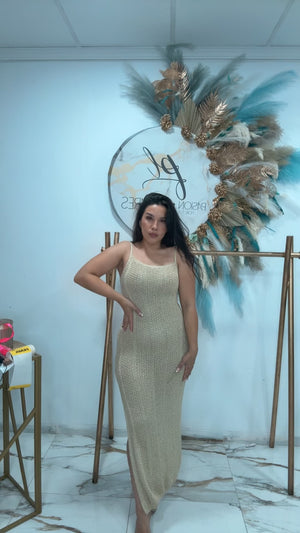Vestido canela