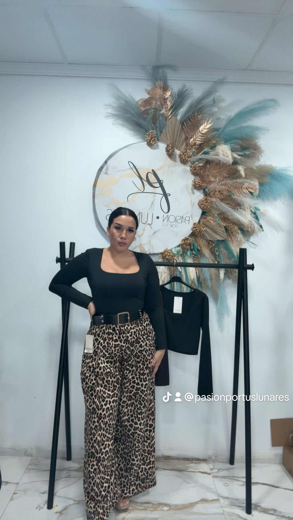 Pantalon palazo print